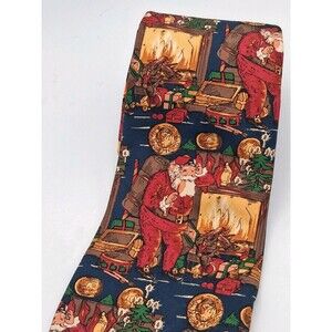 Robert Talbott Silk Tie Hand Sewn Burkhardt's Christmas Santa Claus Vintage USA